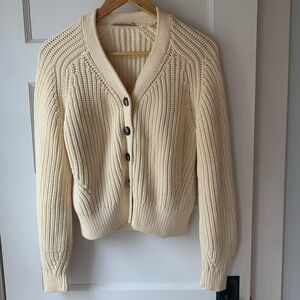 Everlane Chunky Cotton Cardigan in Cream